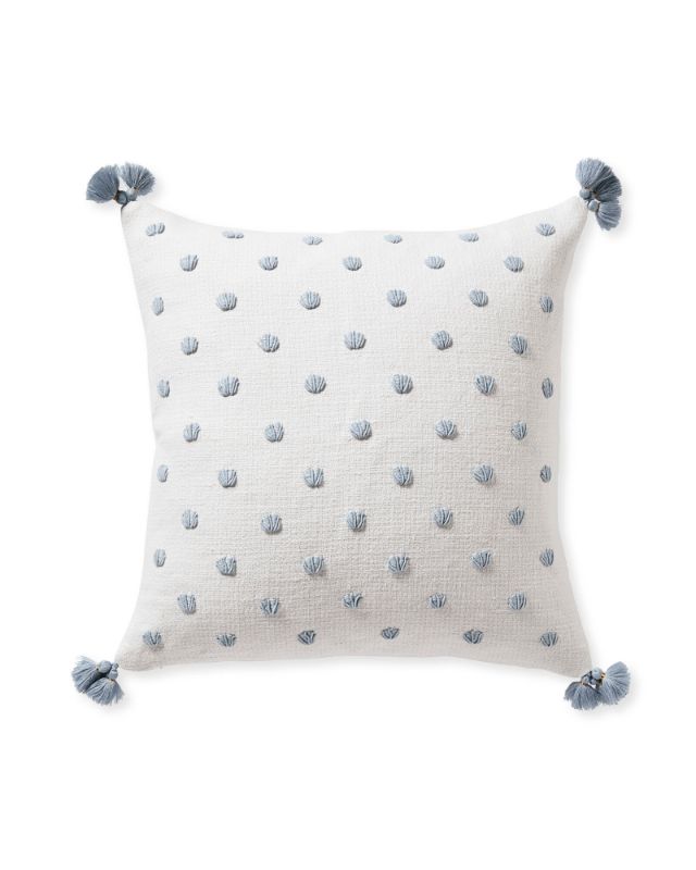 Serena and lily blue and white polka dot throw pillow