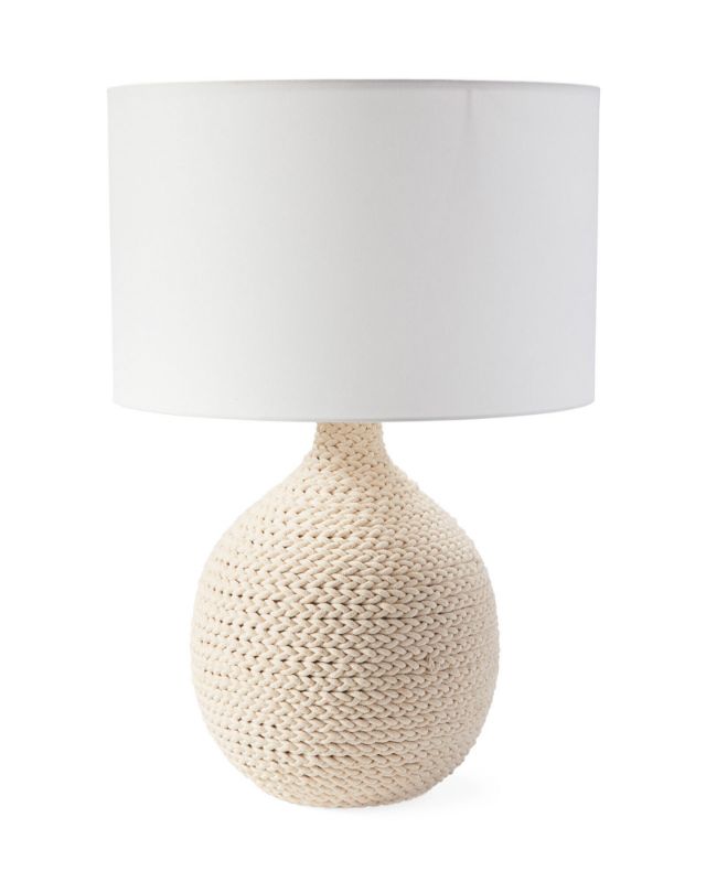 Serena and lily cream woven table lamp