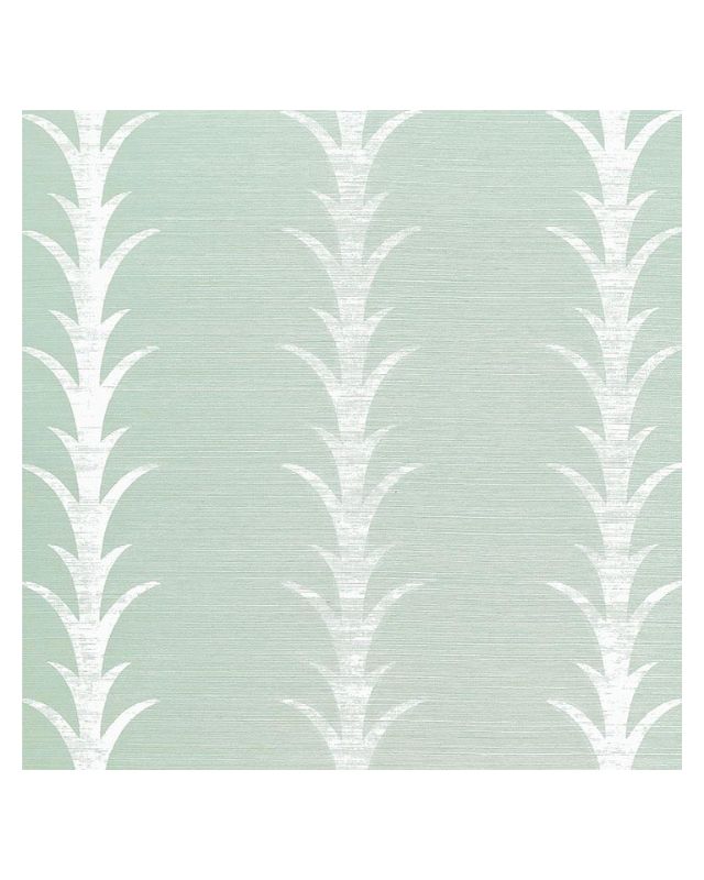 Acanthus stripe seaglass and chalk wallpaper schumacher