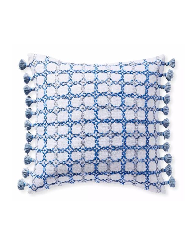 Blue White Belle Haven Pillow Cover Blue white belle haven pillow cover