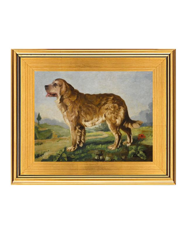 H. Muss golden retriever painting reproduction