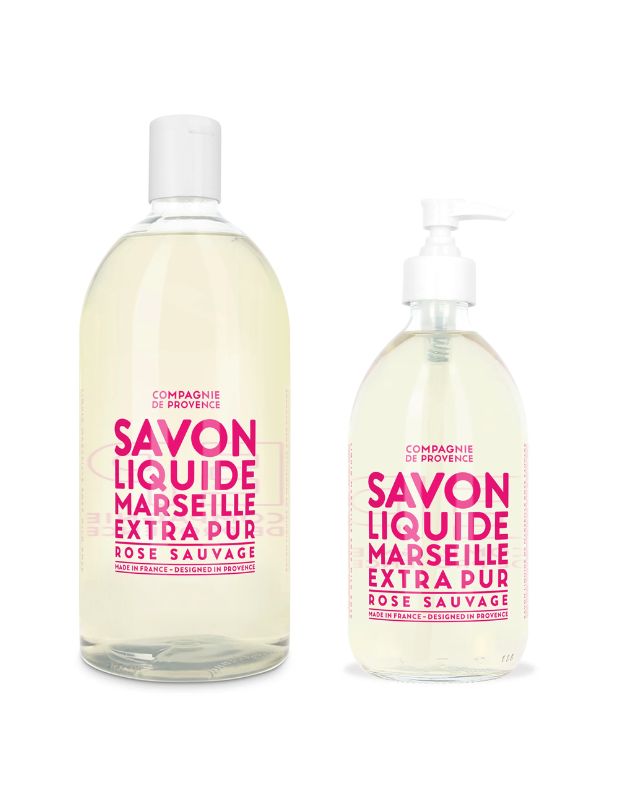 Wild Rose Liquid Marseille Soap &Amp; Refill Set Wild rose liquid marseille soap & refill set