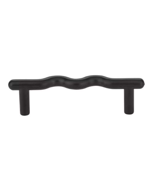 Matte Black Wavy Bar Pull Matte black wavy bar pull
