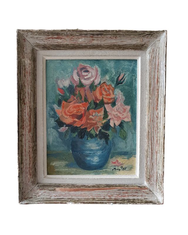 Rose Still Life Oil Painting Rose still life oil painting