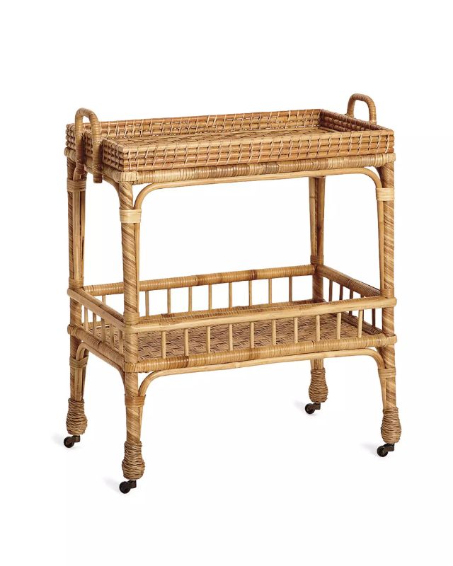 South seas rattan side cart