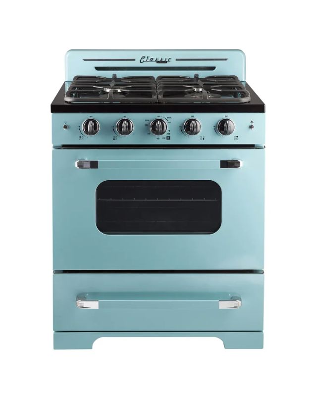 Turquoise Gas Range With Convection Oven Turquoise gas range with convection oven