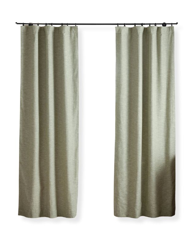 Sage Evelyn Linen Blackout Curtain Sage evelyn linen blackout curtain