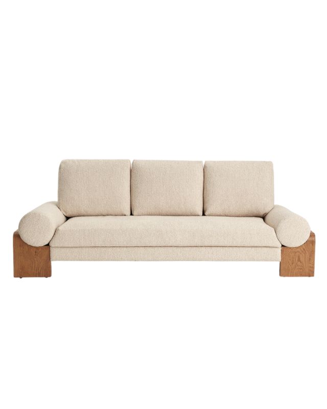 Cream Bouclé-Wrapped Olivier Sofa Cream bouclé-wrapped olivier sofa