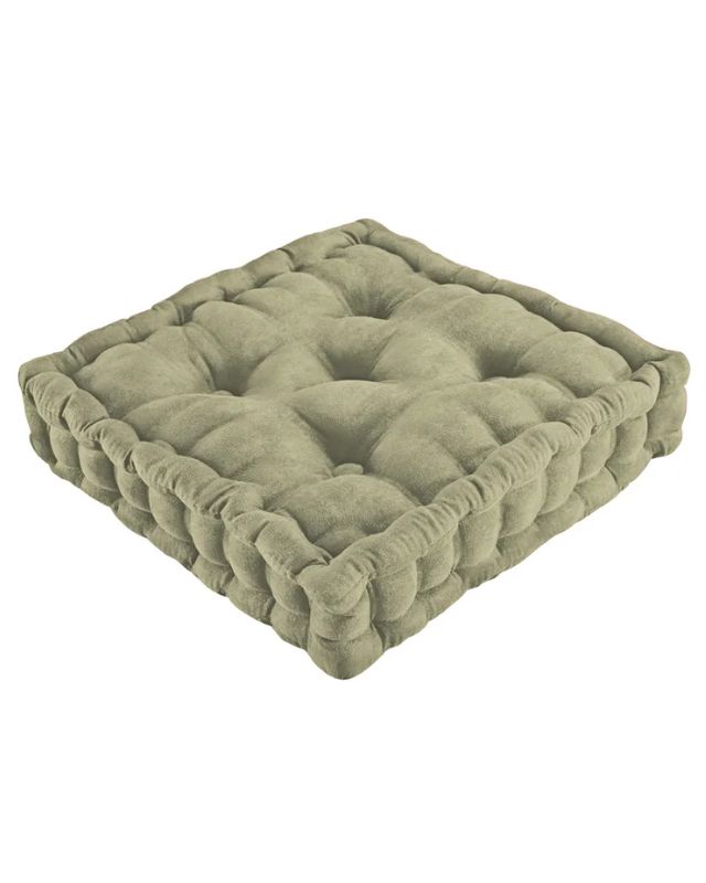 Green outdoor floor cushion