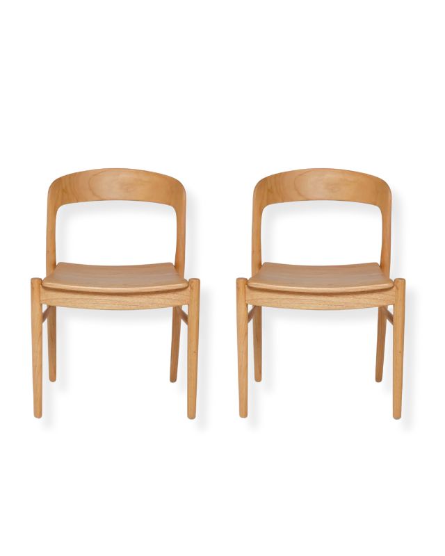 Ida dining chair set of two wood