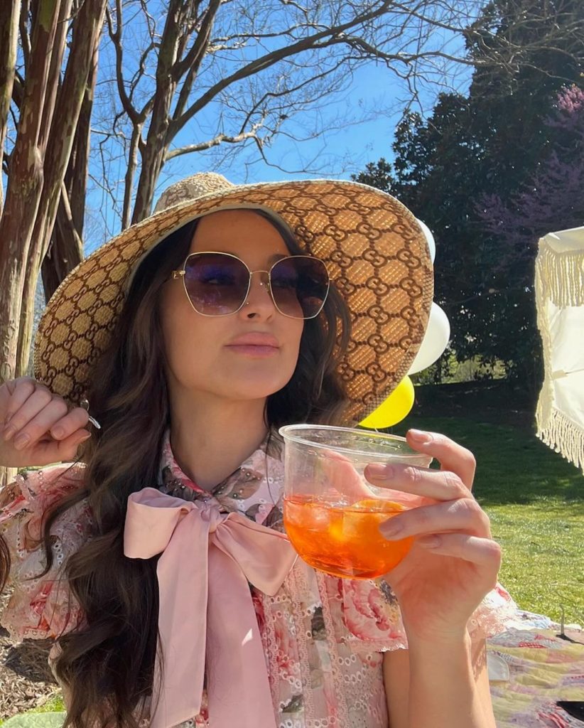Kacey musgraves picnic instagram aperol spritz