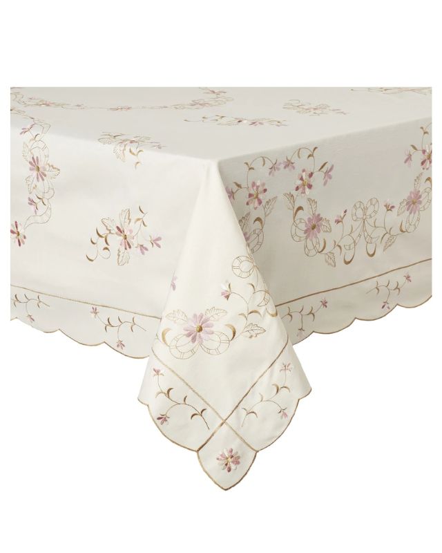 Linen floral embroidered tablecloth kacey musgraves picnic inspired