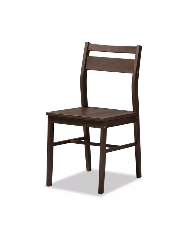 5 piece lovy modern walnut finished dining set