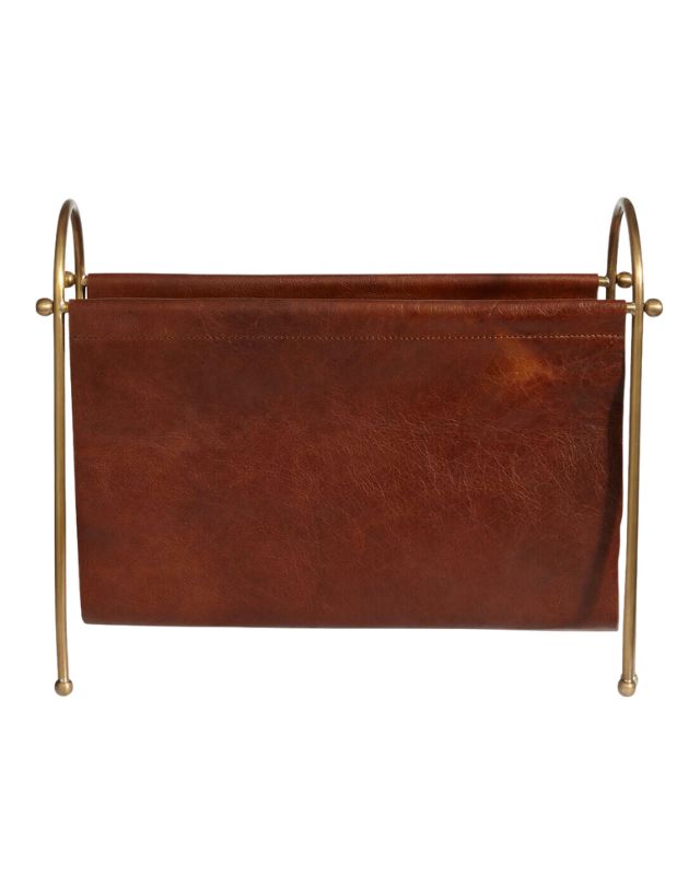 Meard Leather Magazine Rack Meard leather magazine rack