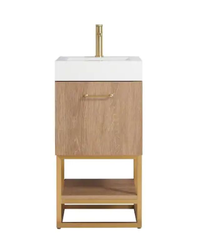 Square Oak Vanity Square oak vanity