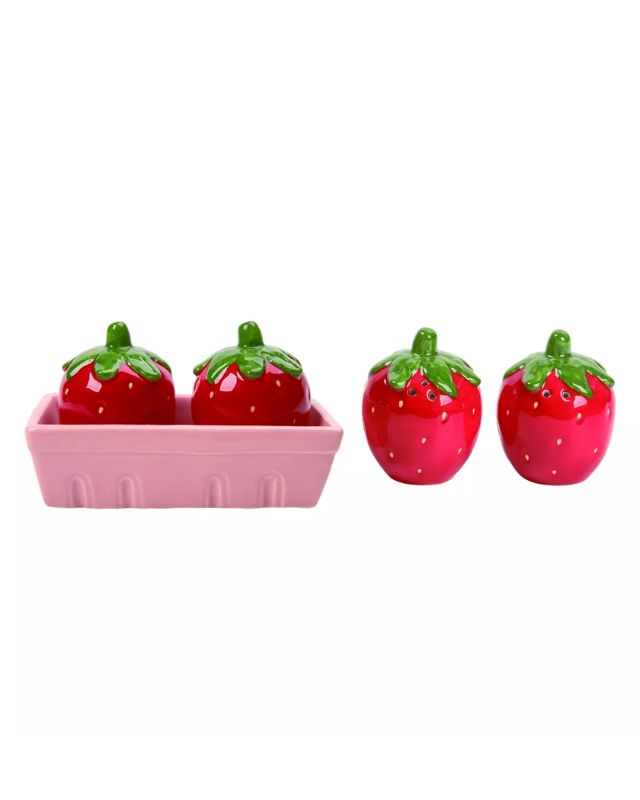 Strawberry salt and pepper shakers