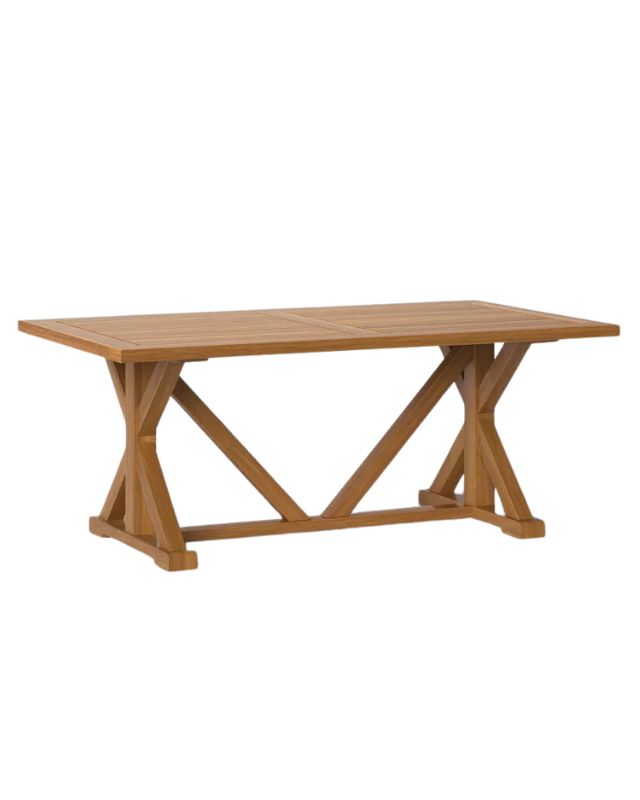 Rectangle wood farmhouse dining table emma roberts home dining room get the look