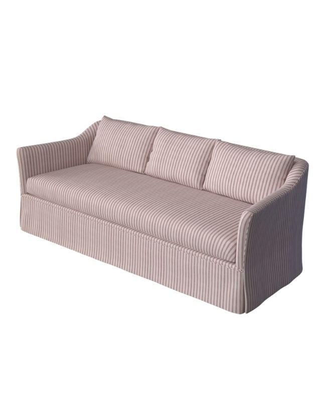 Red stripe marian sofa emma roberts home living room get the look