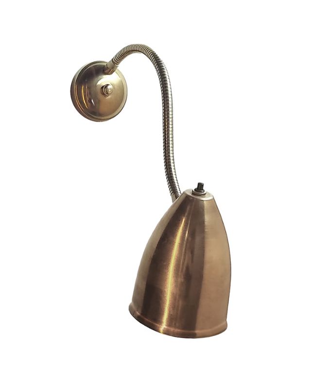 Brass sconce with flexible arm emma roberts home bathroom recreate the look