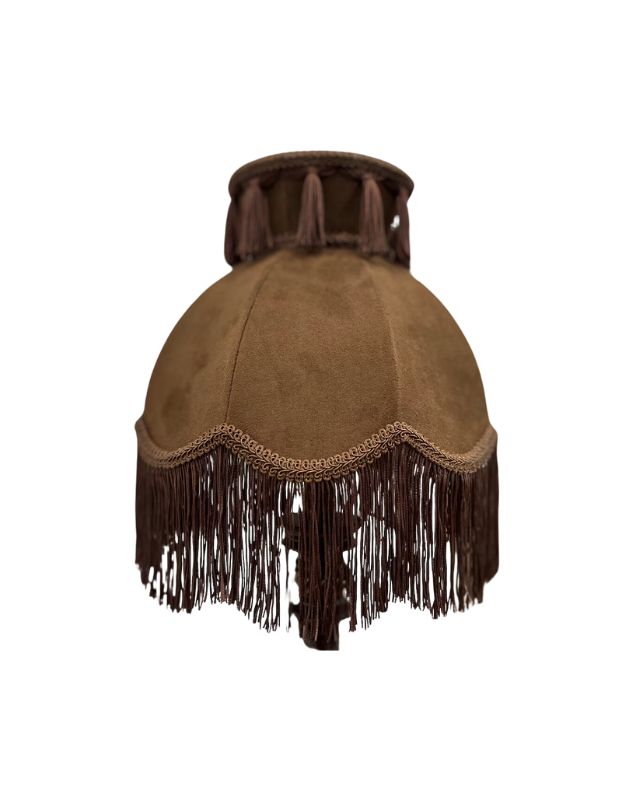 Green tassel fringe lampshade emma roberts home bedroom recreate the look