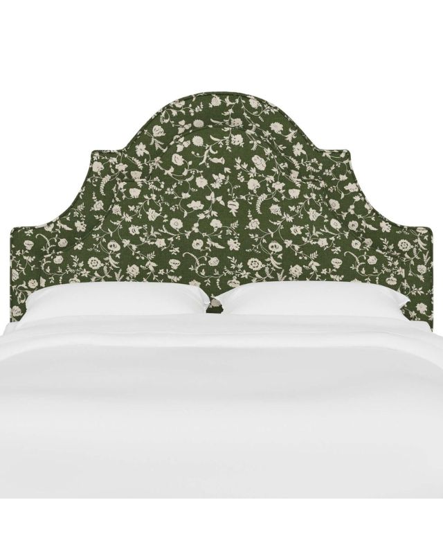 Kennedy arched headboard, olive floral emma roberts home bedroom recreate the look