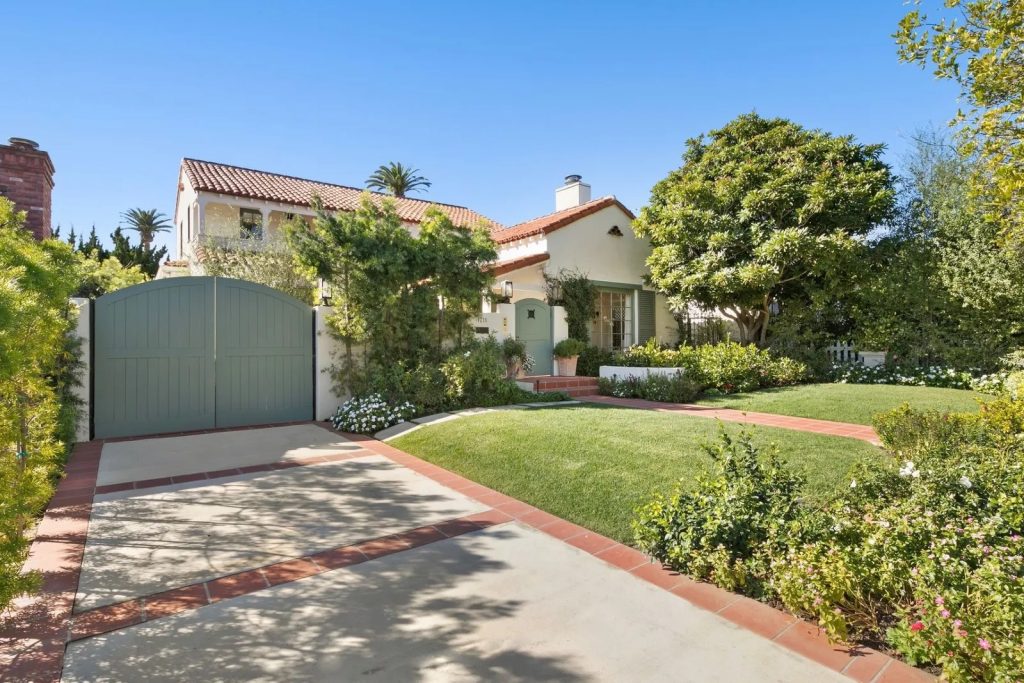 Emma stone spanish style house exterior front
