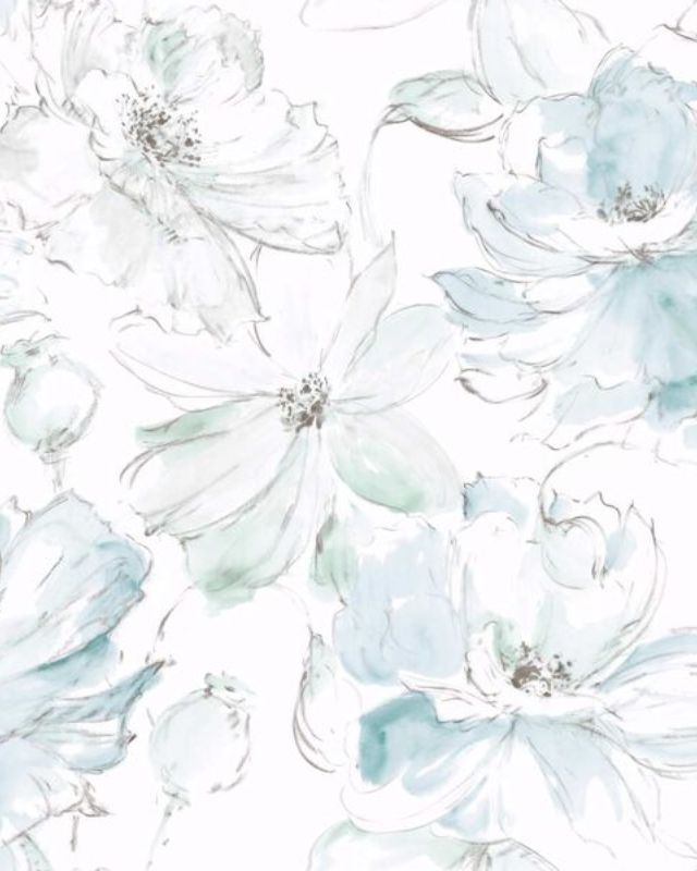 Floral Dreams Mineral Green Peel Stick Wallpaper Floral dreams mineral green peel stick wallpaper