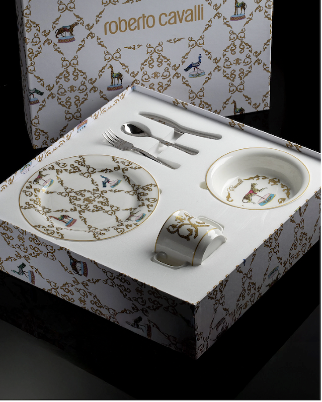 Roberto cavalli filigree-print dinner set
