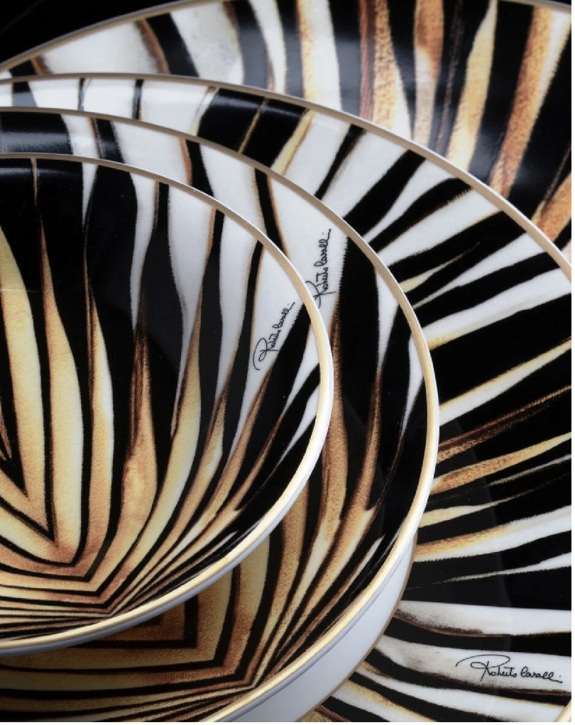 Roberto cavalli ray of gold tableware