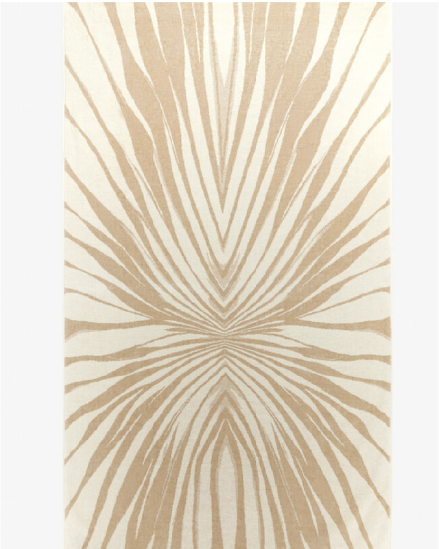 Roberto cavalli towel with ray of gold print