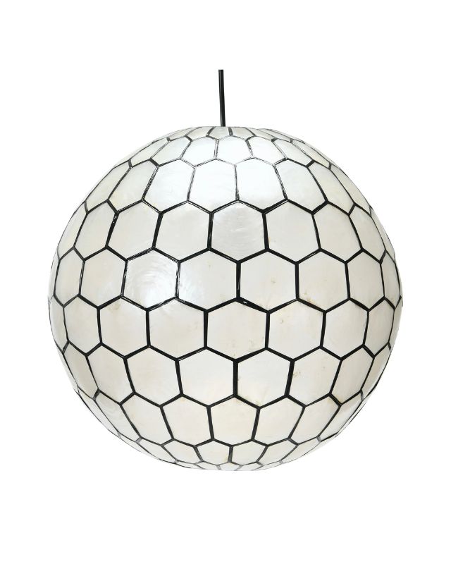 Capiz pendant light emma roberts home family room recreate the look