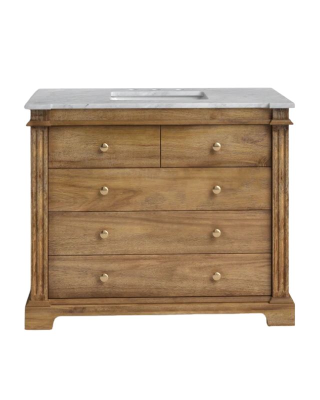 Pine 42" bathroom vanity emma roberts home bathroom powder room